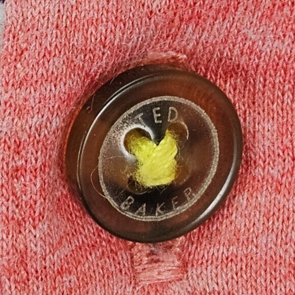 Ted Baker Golf Polo Shirt Pink Pocket 100% Cotton Short Sleeve Men's Size 4 - Picture 7 of 10